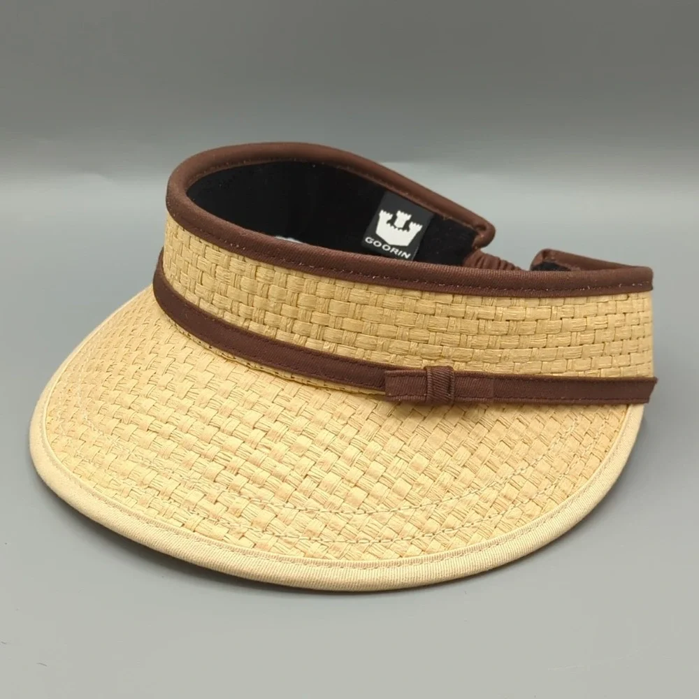 Goorin Bros Women's Paper Straw Visor Hat Natural/Brown One Size